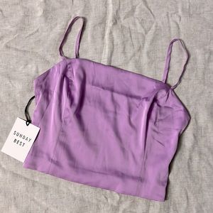 NWT Aritzia Sunday Best Shimmer Crop Top